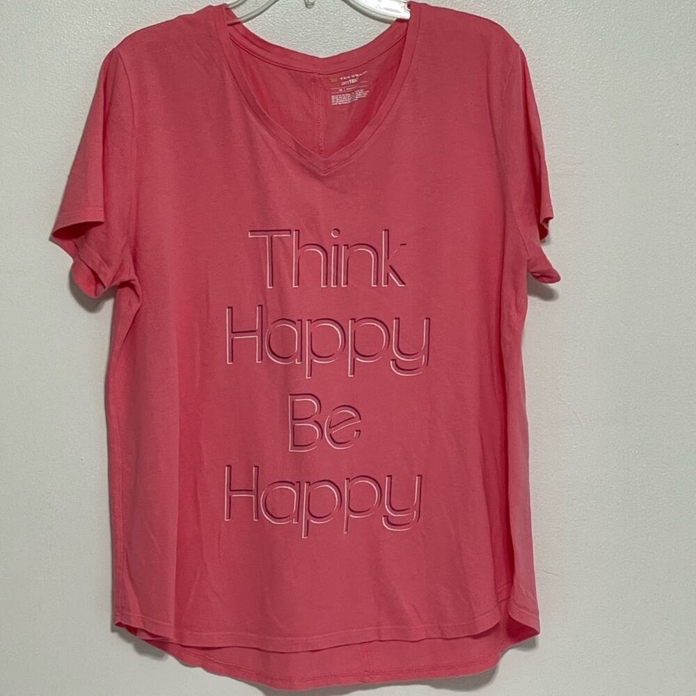 TEK GEAR Pink DryTek High Low Cut Shirt Size XL